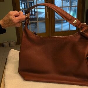 Elegant Brown Leather Handbag